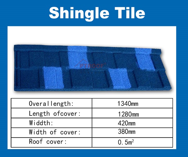 Металлочерепица с керамическим (каменным) покрытием Shingle Tile