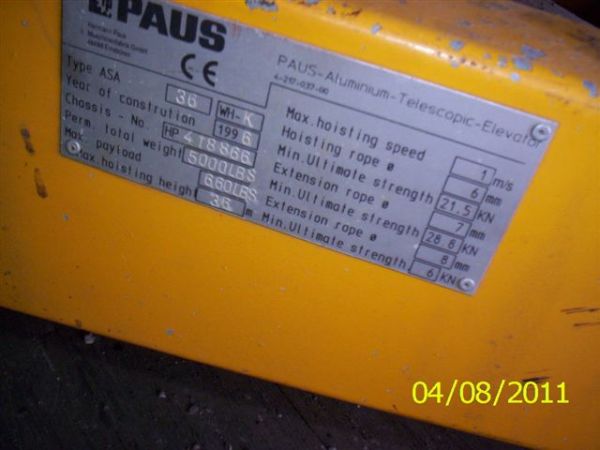 Подъемное оборудование PAUS